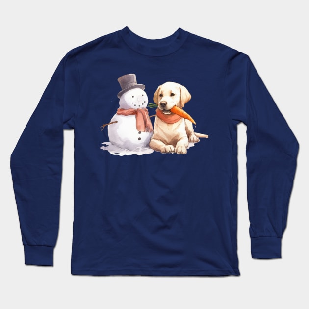 Snow Buddies -  Labrador Retriever Long Sleeve T-Shirt by ZogDog Pro